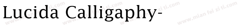 Lucida Calligaphy字体转换
